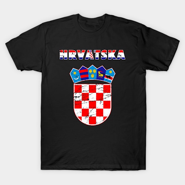 Croatia Hrvatska Coat of Arms Gift T-Shirt by Super Fresh Art